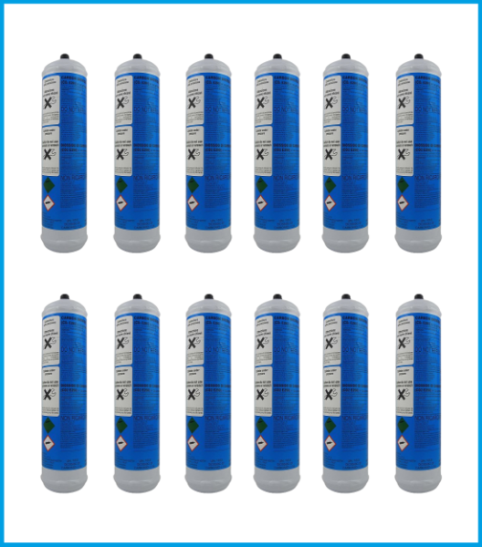 12 Pack of 600gram disposable CO2 Cylinders