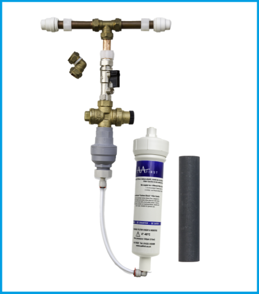 Cooler/Boiler Installation Rail for Soft Water area with a Carbon Filter